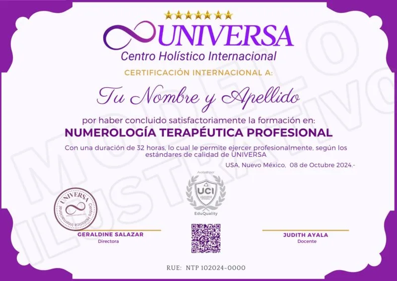 Terapeuta en Numerologia Profesional