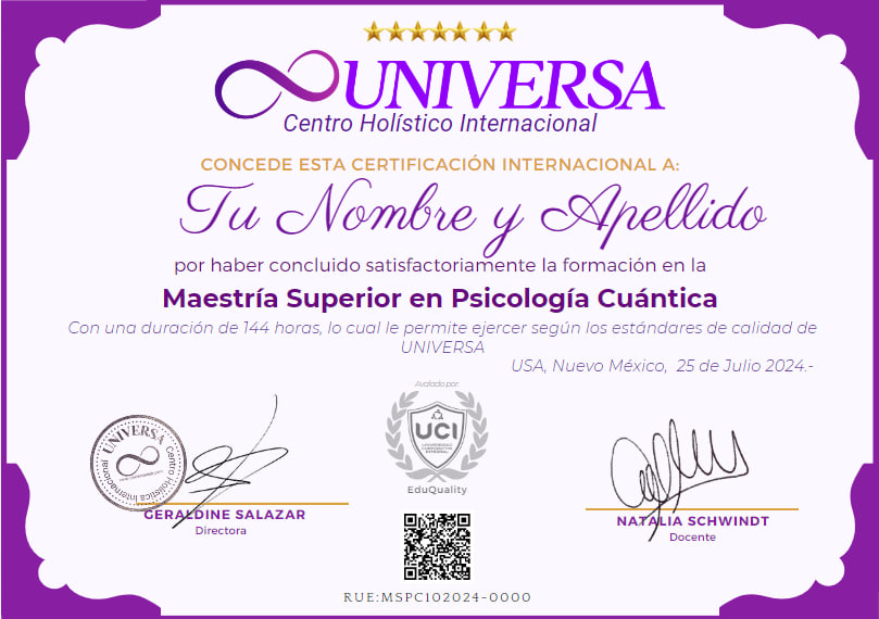 Maestría Superior en Psicología cuántica - UNIVERSA