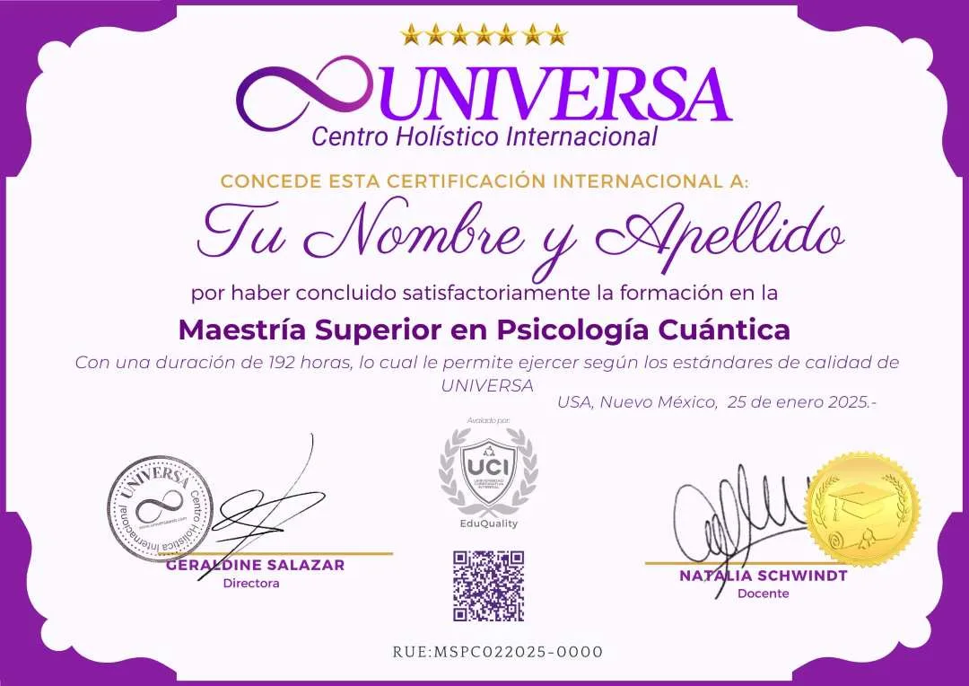 Maestría Superior en Psicología Cuántica