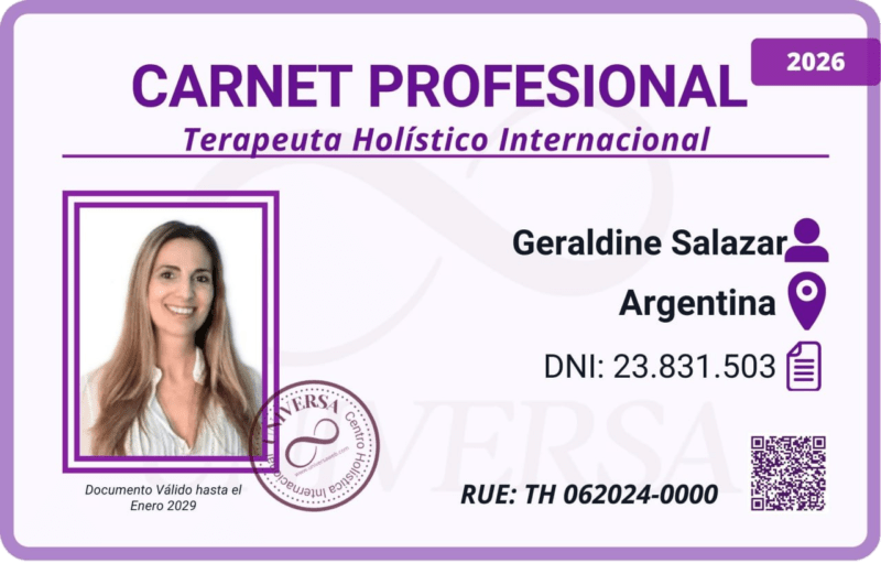 Carnet Oficial profesional UNIVERSA FRENTE