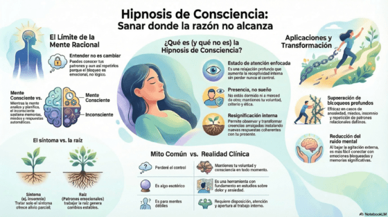 Hipnosis de Consciencia: Sanar donde la razón no alcanza